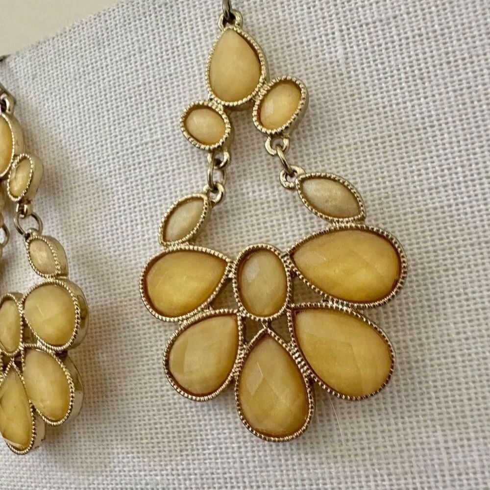 Yellow statement earrings - Picture 8 of 8